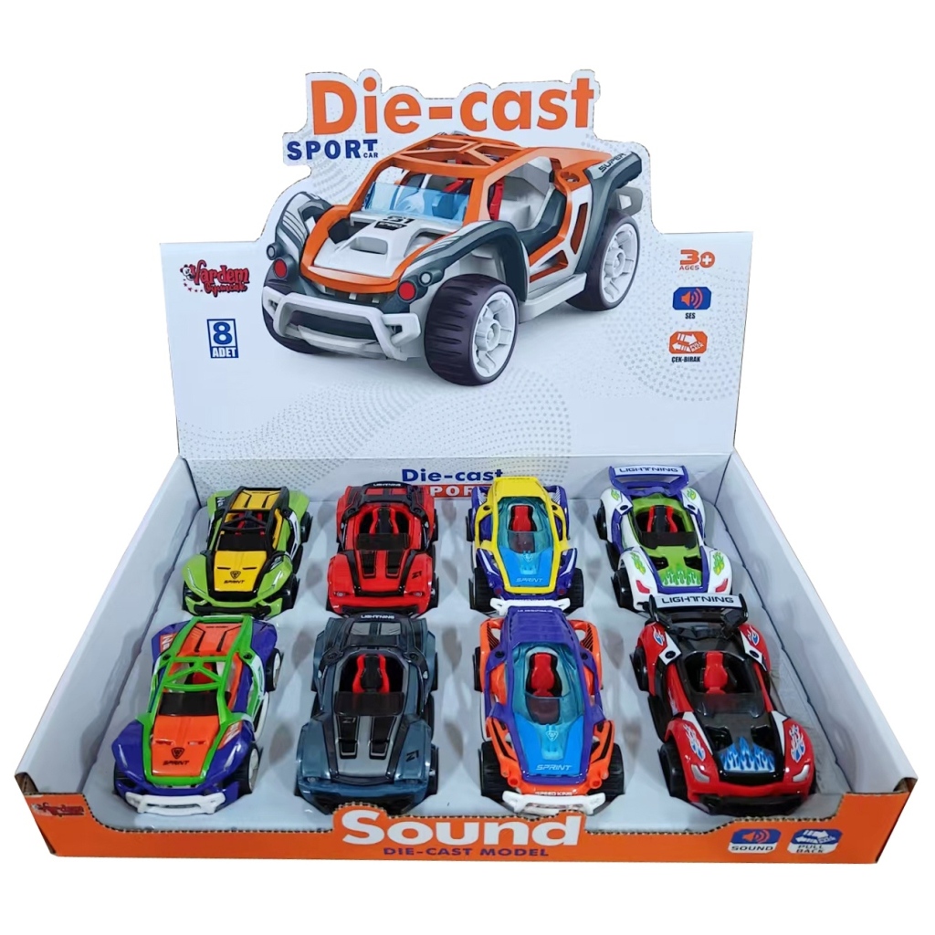 Vardem Çek Bırak Die-Cast Sesli Spor Araba